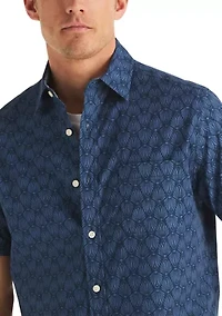 Men's Short Sleeve Shell Print Shirt