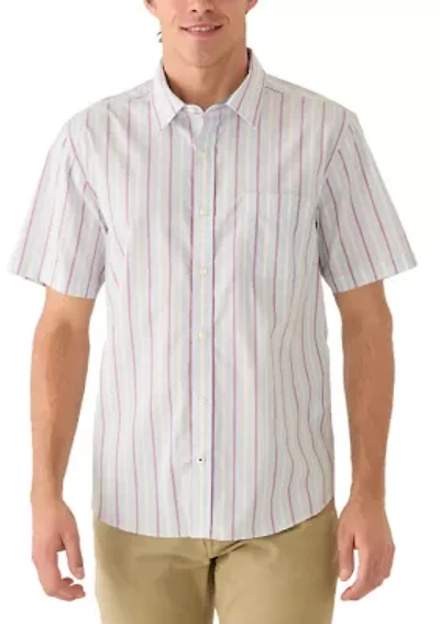 Men's Short Sleeve Tencel Stripe Shirt