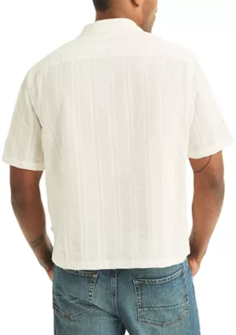 Men's Short Sleeve Embroidered Camp Shirt