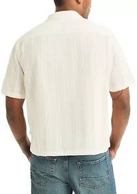 Men's Short Sleeve Embroidered Camp Shirt