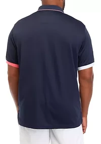 Big & Tall Short Sleeve Navtech Color Block Polo Shirt