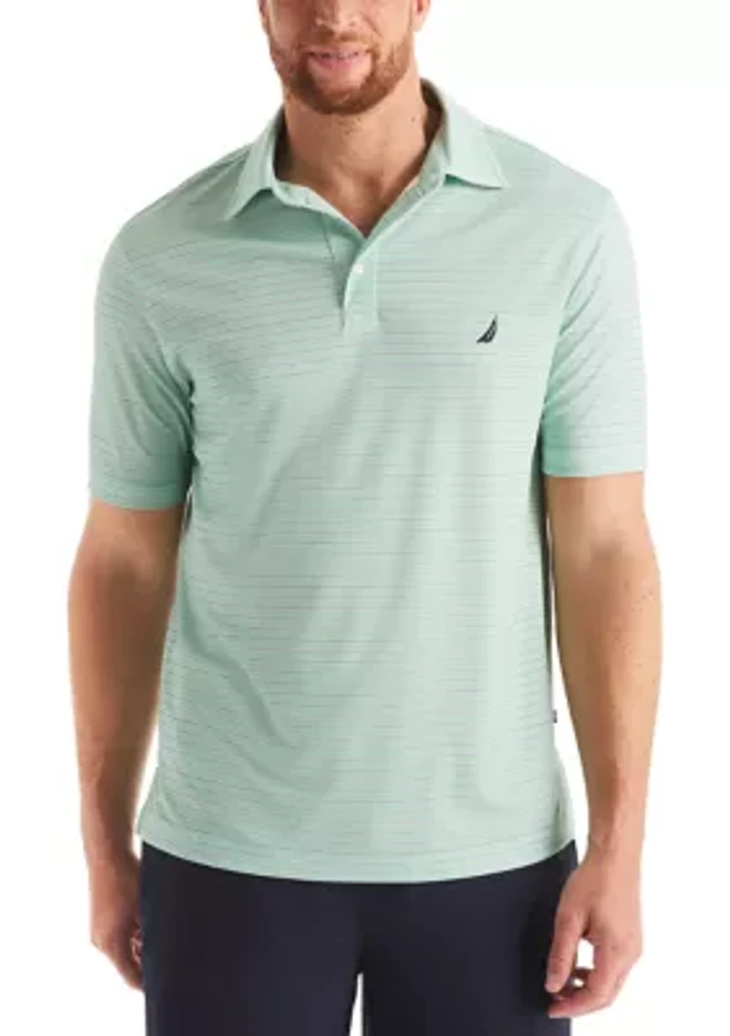 Big & Tall Beach Boys x Nautica Short Sleeve Performance Stripe Polo Shirt