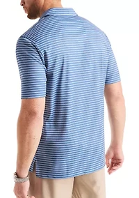 Big & Tall Beach Boys x Nautica Short Sleeve Performance Stripe Polo Shirt