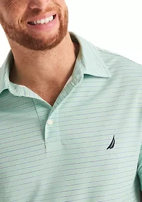 Big & Tall Beach Boys x Nautica Short Sleeve Performance Stripe Polo Shirt