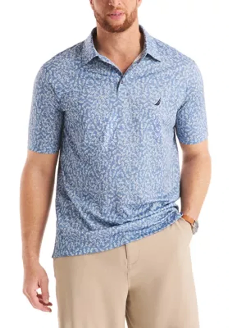 Big & Tall Printed Classic Fit Golf Polo Shirt