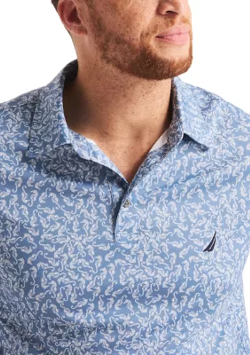 Big & Tall Printed Classic Fit Golf Polo Shirt