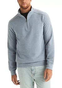 Big & Tall Pique Fleece 1/4 Zip Sweatshirt