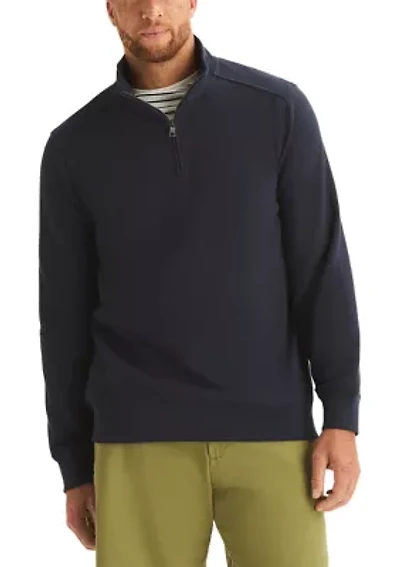 Big & Tall Pique Fleece 1/4 Zip Sweatshirt