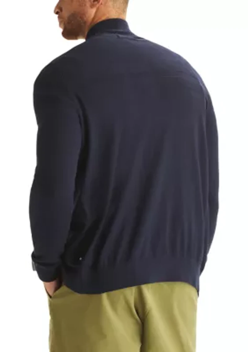 Big & Tall Pique Fleece 1/4 Zip Sweatshirt