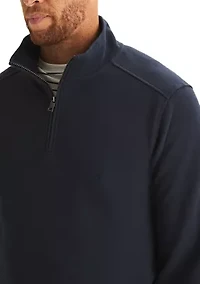Big & Tall Pique Fleece 1/4 Zip Sweatshirt