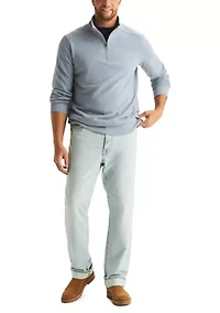 Big & Tall Pique Fleece 1/4 Zip Sweatshirt