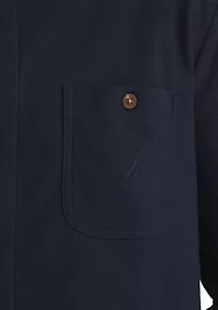 Big & Tall Long Sleeve Button Front Knit Polo