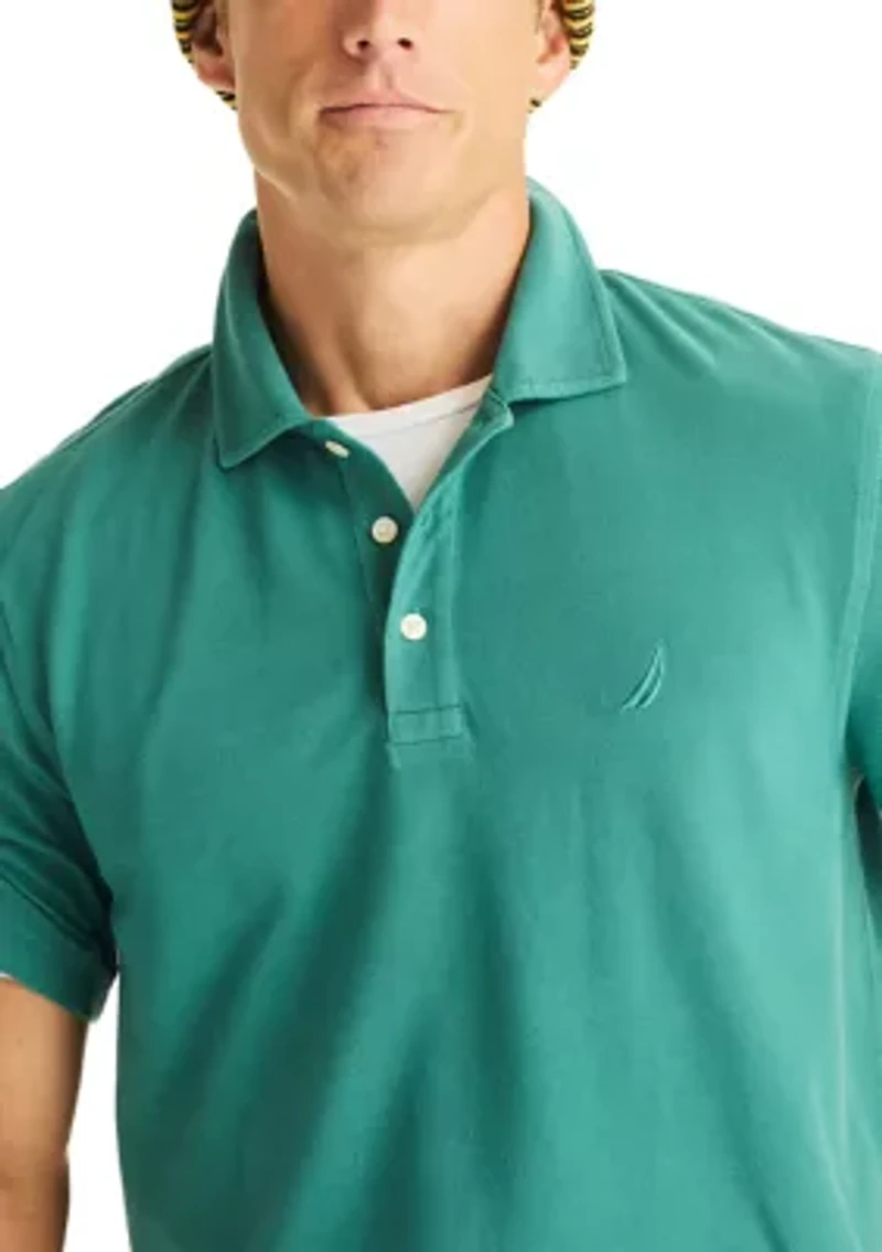 Big & Tall Short Sleeve Garment Dyed Polo Shirt