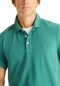 Big & Tall Short Sleeve Garment Dyed Polo Shirt