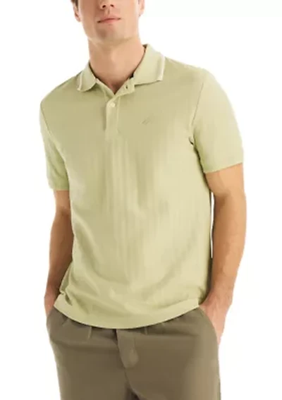 Big & Tall Short Sleeve Herringbone Polo Shirt