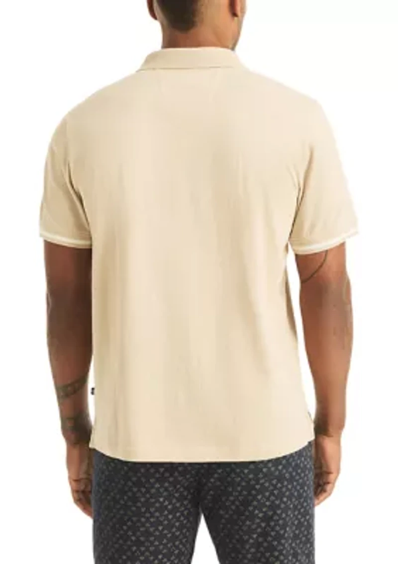 Big & Tall Seersucker Short Sleeve Polo Shirt