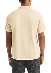 Big & Tall Seersucker Short Sleeve Polo Shirt