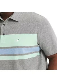 Big & Tall Navtech Sustainably Crafted Striped Classic Fit Deck Polo Shirt