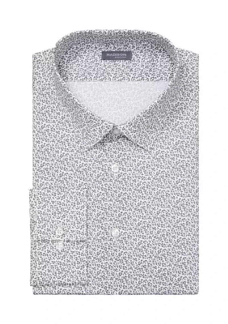 Men's Wrinkle Free Natural Stretch Dress Shirt