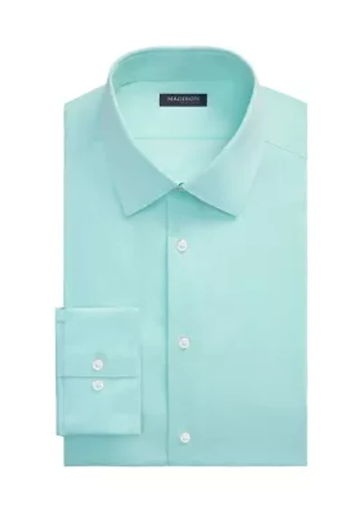 Men's Long Sleeve Slim Poplin Liquid Soft Stretch Shirt