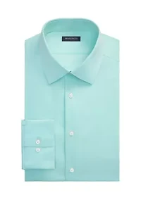 Men's Long Sleeve Slim Poplin Liquid Soft Stretch Shirt