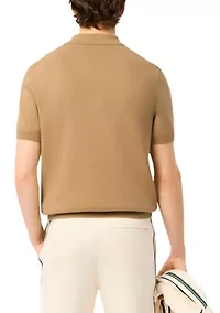 Men's Made France Striped Polo Collar Sweater