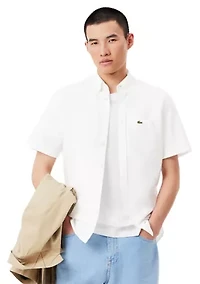 Men's Regular Fit Short Sleeved Oxford Shirt