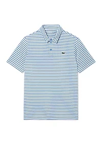 Men's Regular Fit Ultra Dry Striped Golf Polo Shirt