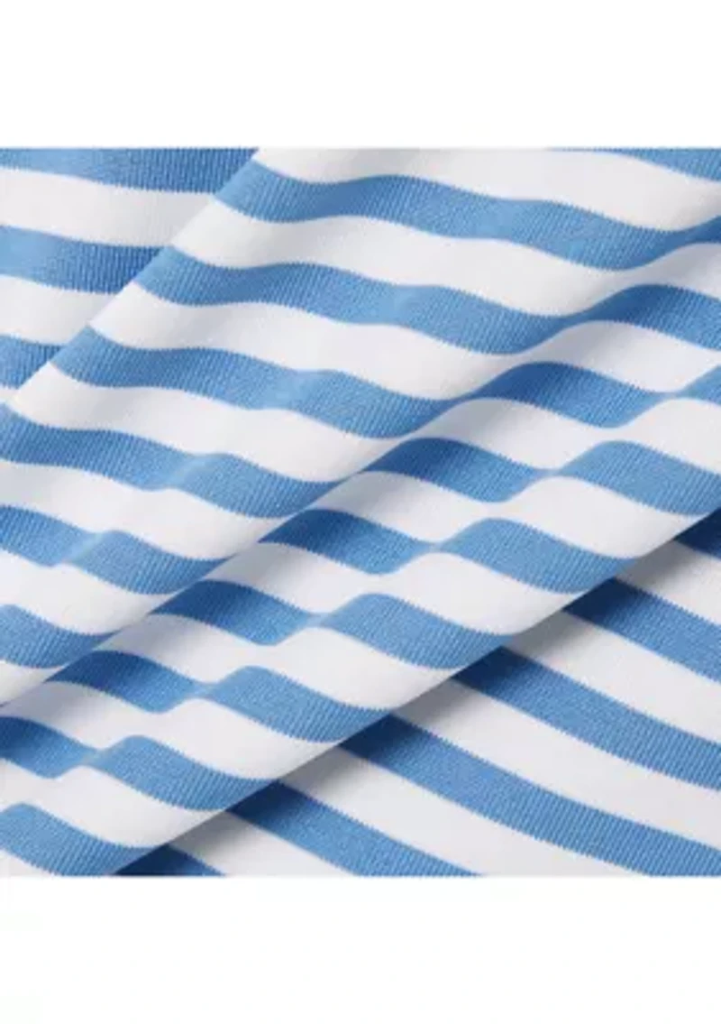 Men's Regular Fit Ultra Dry Striped Golf Polo Shirt