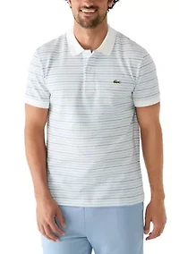 Men's Striped Piqué Polo Shirt