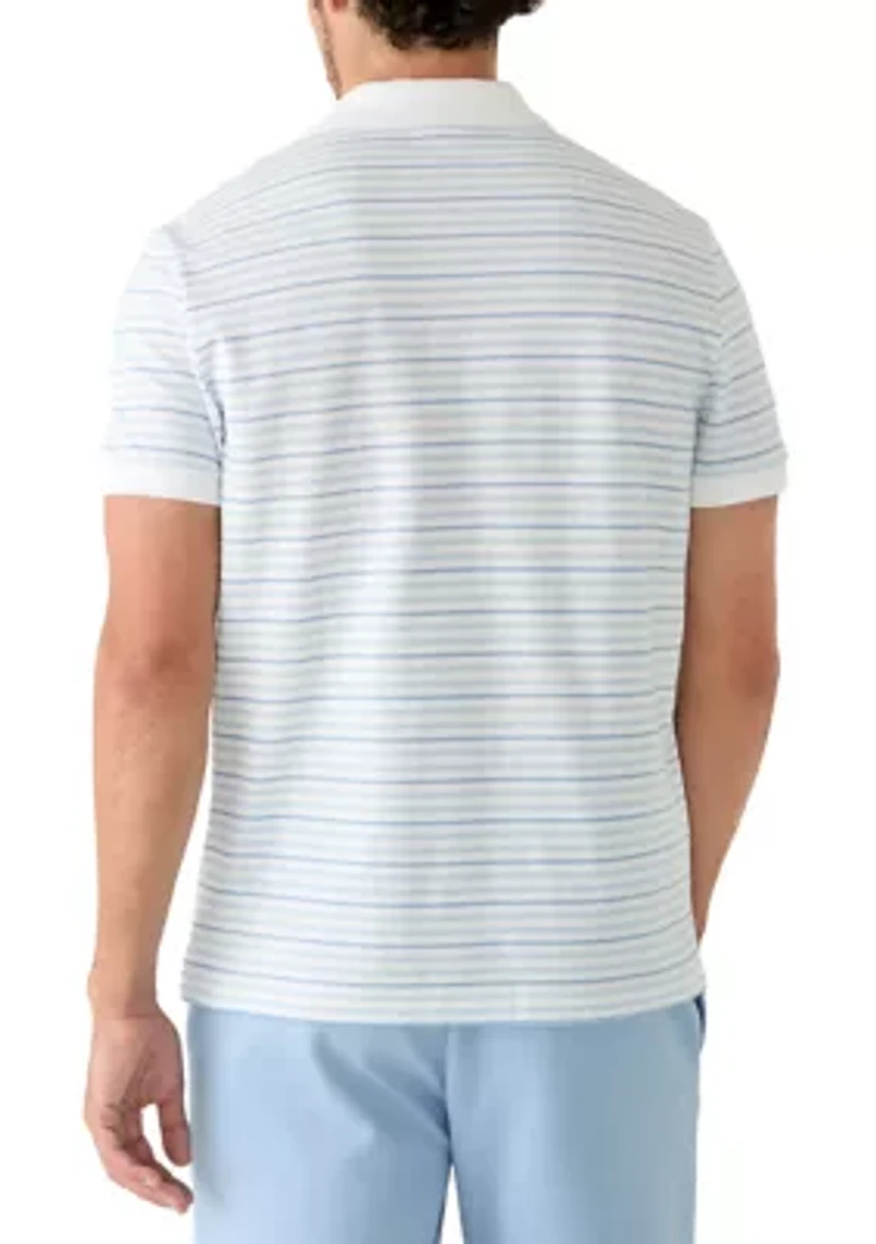 Men's Striped Piqué Polo Shirt