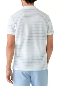 Men's Striped Piqué Polo Shirt