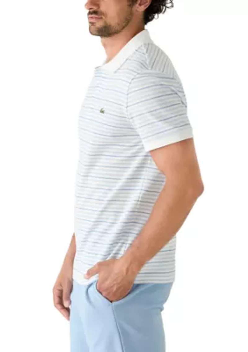Men's Striped Piqué Polo Shirt