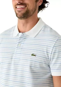 Men's Striped Piqué Polo Shirt
