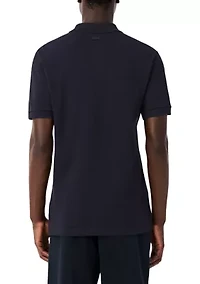 Men's Classic Fit Embroidery Detail Petit Piqué Polo Shirt