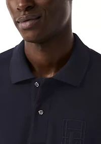 Men's Classic Fit Embroidery Detail Petit Piqué Polo Shirt