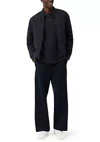 Men's Classic Fit Embroidery Detail Petit Piqué Polo Shirt