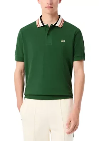 Men's Made France Classic Fit Stripe Collar Polo Shirt