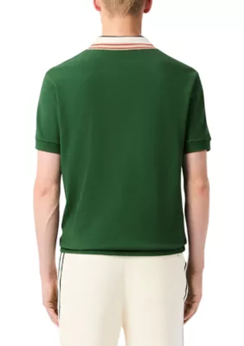 Men's Made France Classic Fit Stripe Collar Polo Shirt