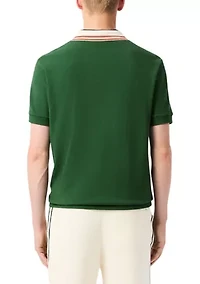 Men's Made France Classic Fit Stripe Collar Polo Shirt