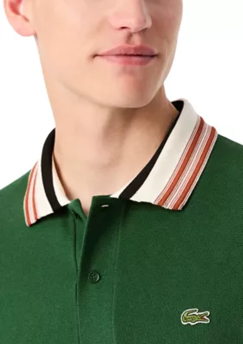 Men's Made France Classic Fit Stripe Collar Polo Shirt