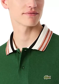 Men's Made France Classic Fit Stripe Collar Polo Shirt