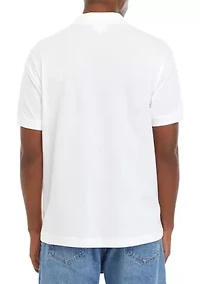 Men's Embroidered Slogan Polo Shirt