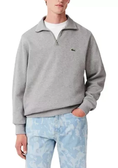 Men's Zip-Up High-Neck Sweatshirt