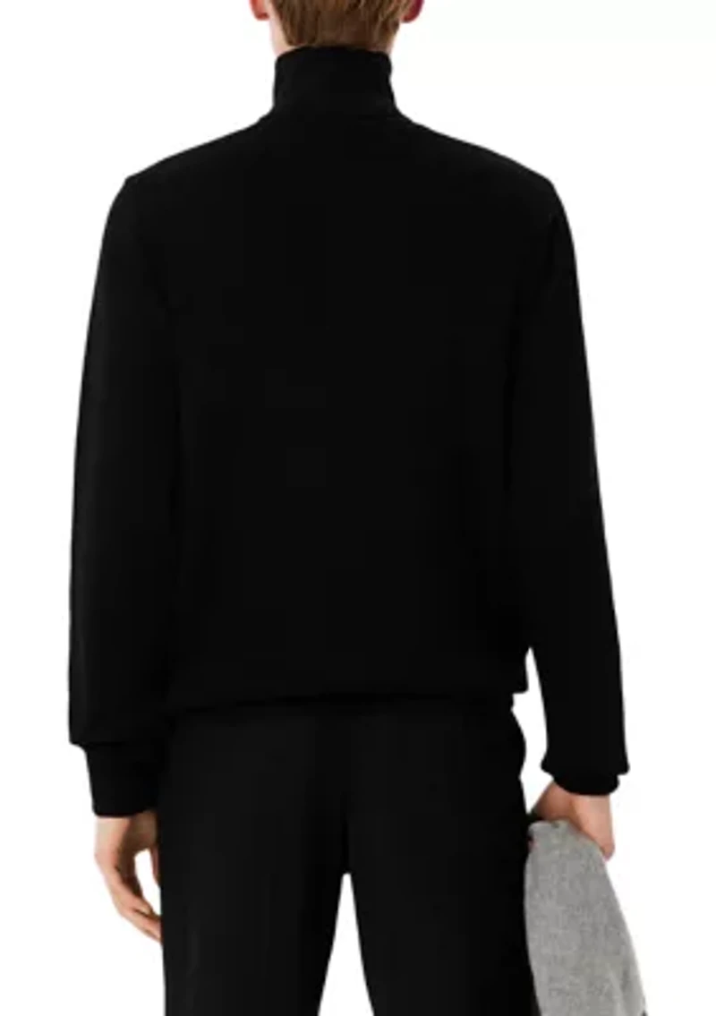 Men's Zip-Up High-Neck Sweatshirt