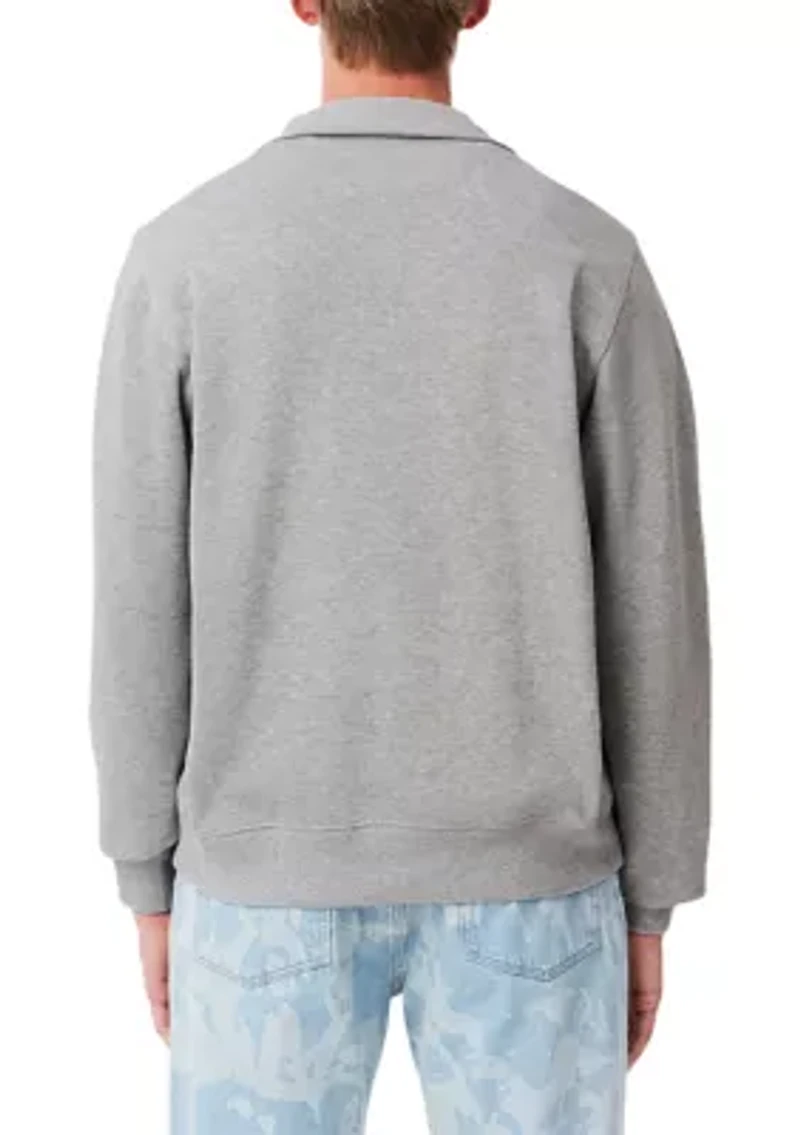 Men's Zip-Up High-Neck Sweatshirt
