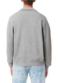 Men's Zip-Up High-Neck Sweatshirt