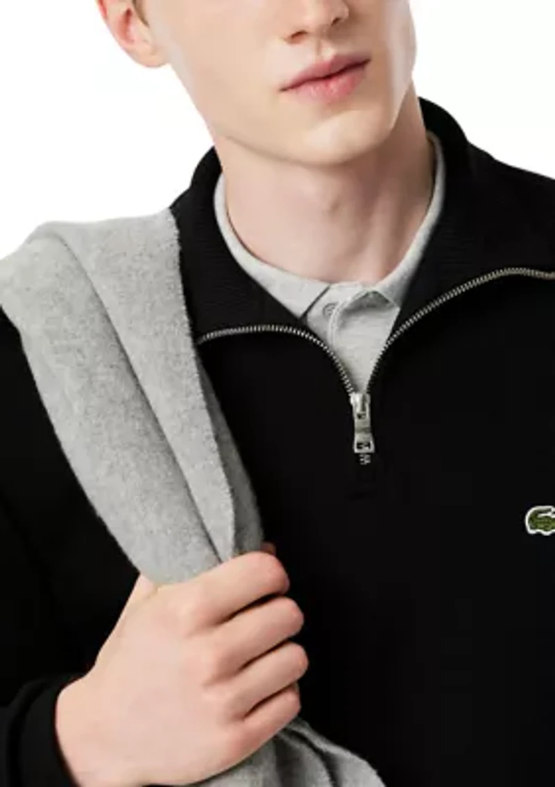Men's Zip-Up High-Neck Sweatshirt