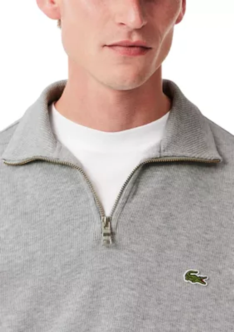 Men's Zip-Up High-Neck Sweatshirt