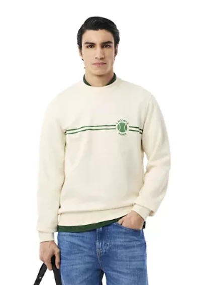 Men's Tennis Printed Fleece Sweatshirt